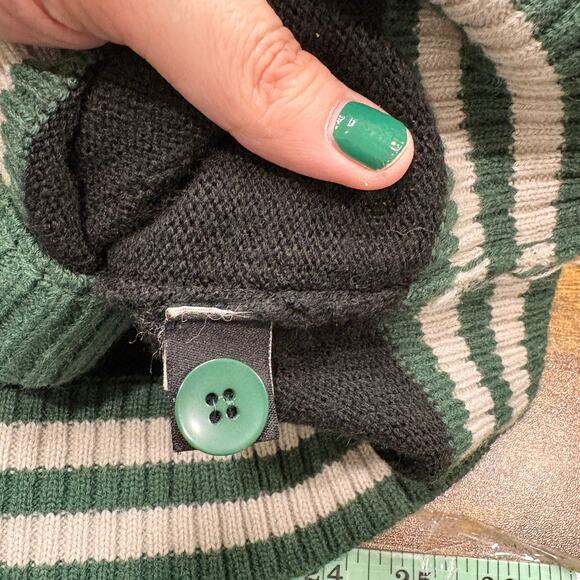 Harry Potter Womens Size XS Slytherin Cardigan Sweater V-Neck Varsity Academia - Picture 12 of 15